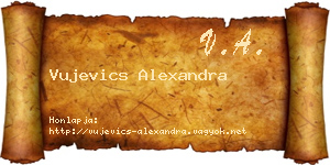 Vujevics Alexandra névjegykártya