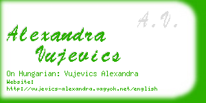alexandra vujevics business card